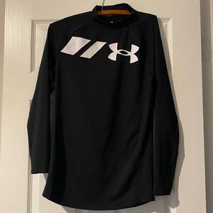 Under Armour Black Long Sleeve Top with White Logo